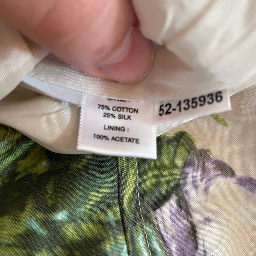 Ann Taylor Floral Cotton/Silk Knee Length Easter Skirt 10 - Picture 3 of 7